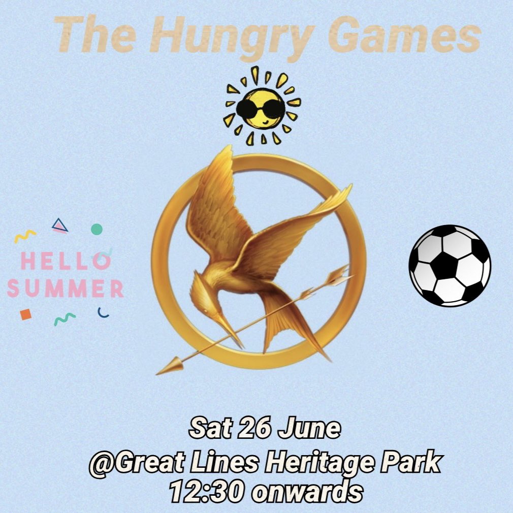 The Hungry Games: a picnic &amp; games afternoon w/ NurSoc! 🏹

Come along to Great Lines w/ your family &amp; friends to meet other members for our first IN PERSON event! We’ll have a COVID-safe BYO/bring&amp;share picnic w/ boardgames &amp; ballgames in the big, green space of the park.