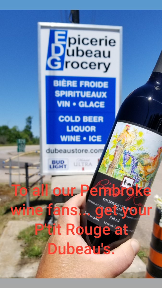 Boarders opening. Pembrokians!  get your wine at Dubeau's....  A Little Red goes well with beer 😉