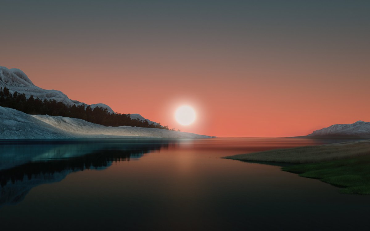 WindAesthetic's tweet image. The first four lock screen wallpapers of Windows 11.