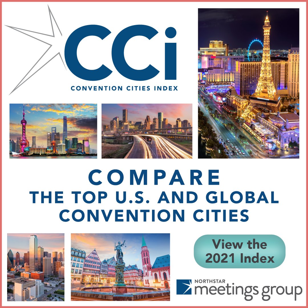 NorthstarMeets's tweet photo. #EventProfs: Are you deciding where to host your next citywide #event? The 2021 #ConventionCitiesIndex breaks down the top destinations for large events. View destination rankings here &amp; join us next week for a live webinar to discuss the findings: https://t.co/gLC9zM38R2 https://t.co/YH4o4x7uiN