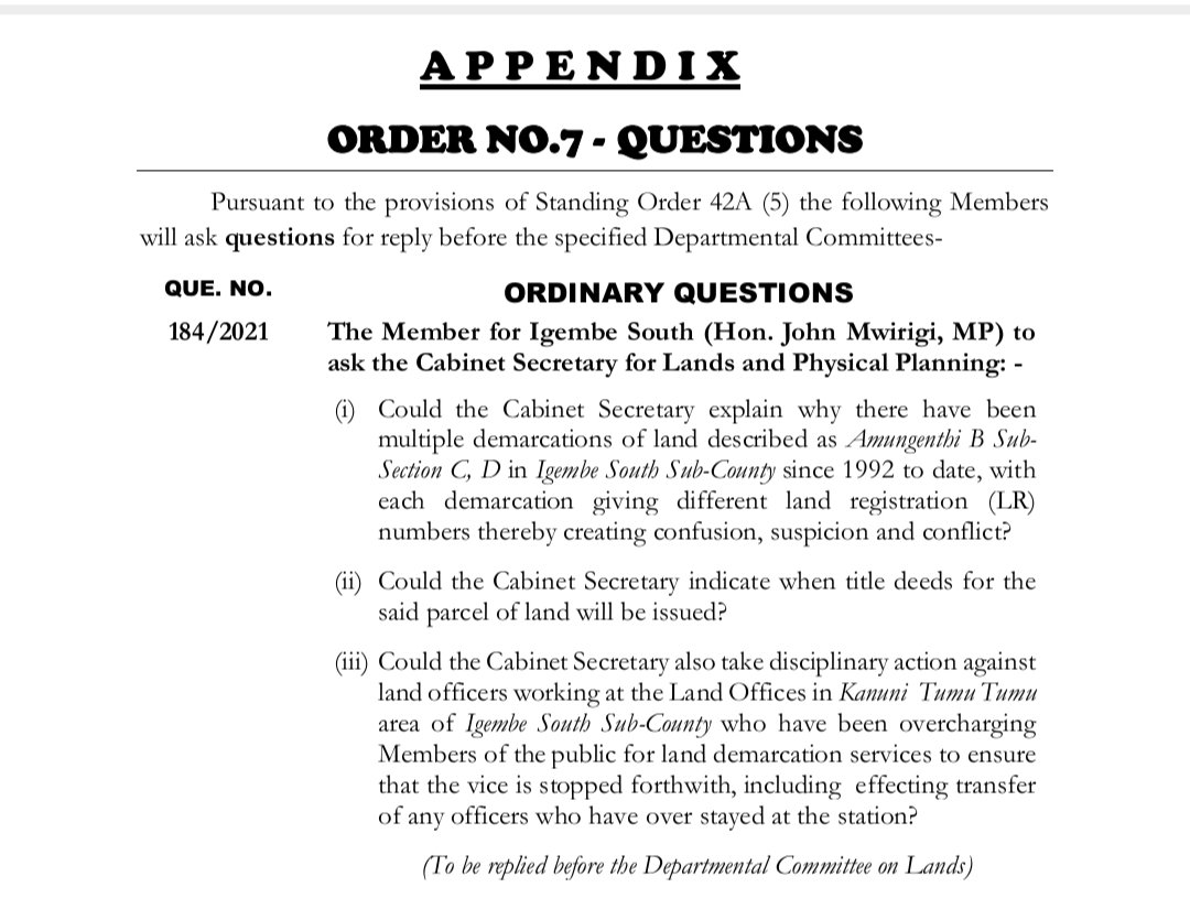 Cartels must be dealt with for the people to get justice. Today I presented the question on the floor of the house  seeking  justice for my people once and for all.
