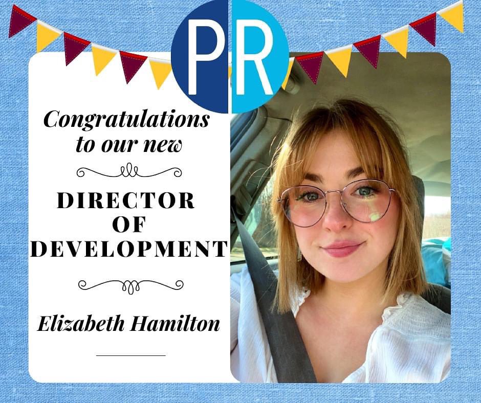 We are excited to announce that Elizabeth Hamilton will be our new Director of Development! Join us in congratulating her as we look forward to see what she does next!