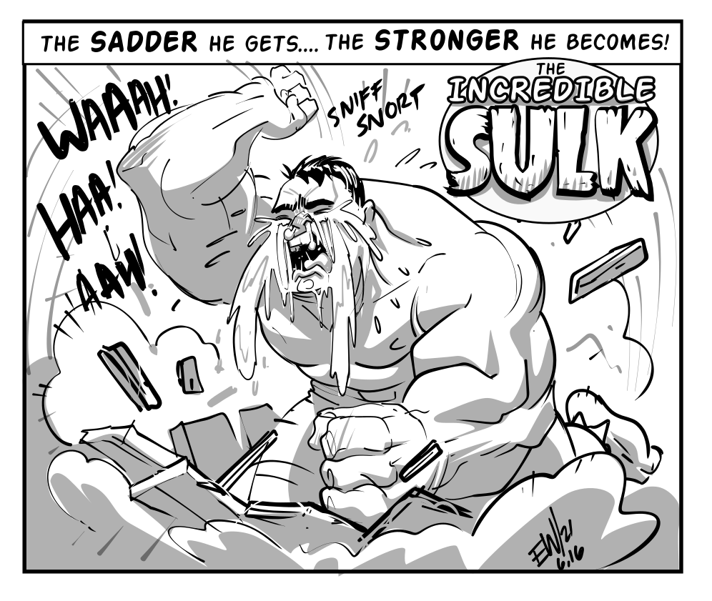 In <a href="/Suppa_Rider/">Supparider</a>  's stream and we start talking bout a sad bruce banner and my mind came up with this LUL
#incredible #hulk #marvel #comics #sulk #sad #emo #boohoo #inkscape #drawing