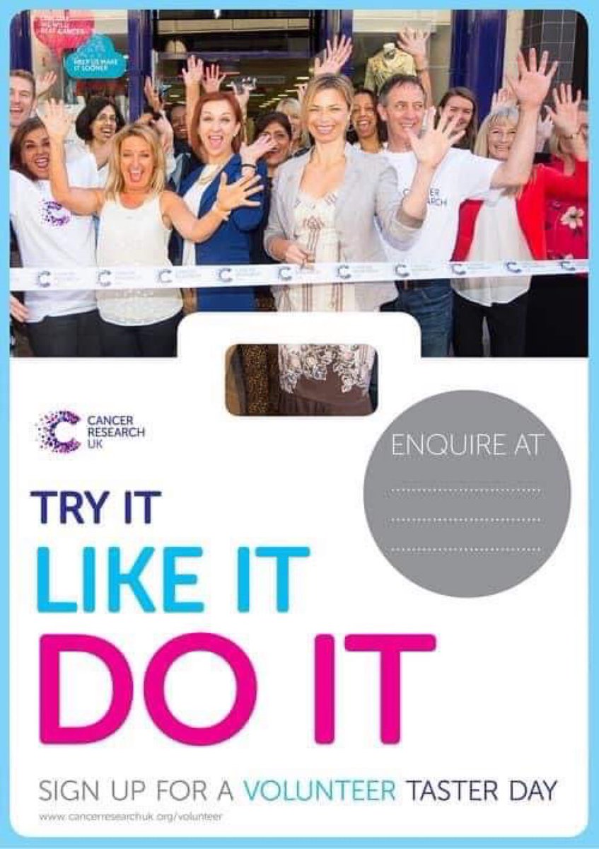 Have you got some time to spare 
Become a volunteer with us and
Boost your CV
Learn new skills
Meet new people 
Make new friends 
Just a few hours will make a difference 
Call or message us
#ely #volunteer #cruk