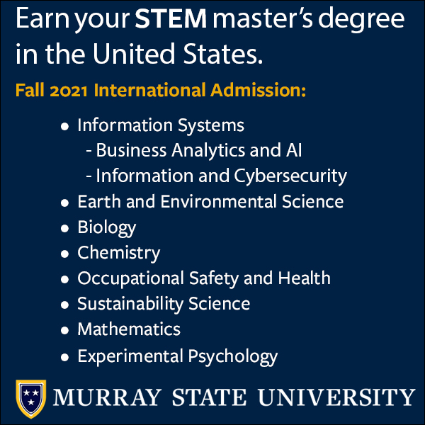 International Students:

Learn more about starting your degree this August: murraystate.edu/international

+1 270 809 4223
msu.intl@murraystate.edu

#Fall2021 #InternationalStudents