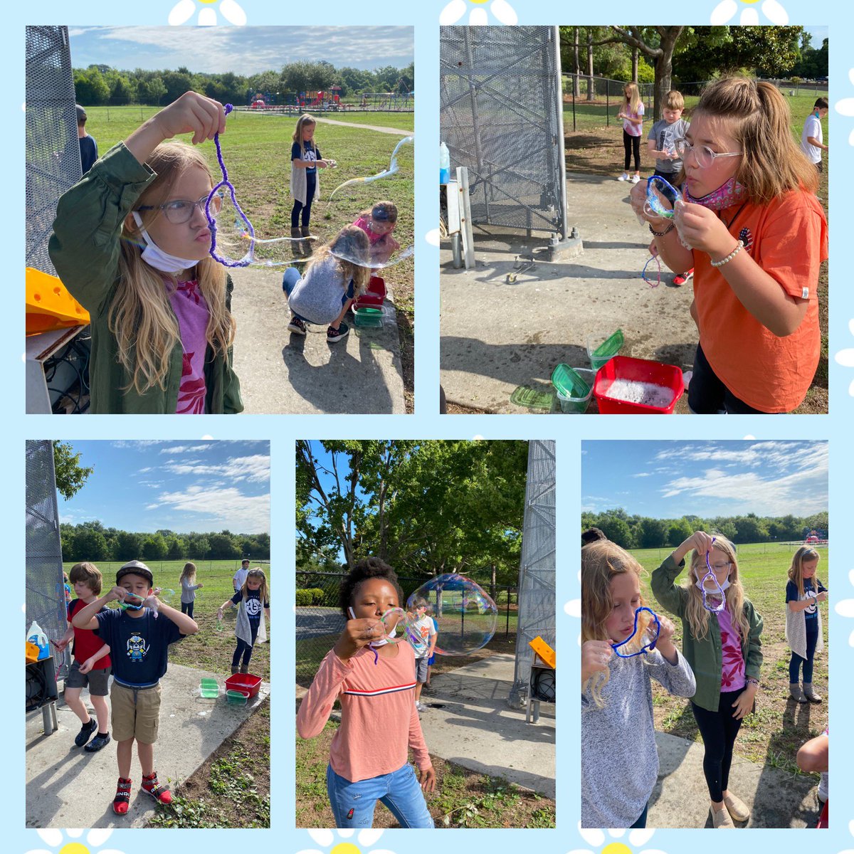 JamesIslandES's tweet photo. Mrs. Beatty’s class completed a STEM challenge with a goal of designing bubble wands to make BIG BUBBLES! #fullsteamahead #makingmemories #2ndgradefun #JIES https://t.co/LJTc5BvuRo