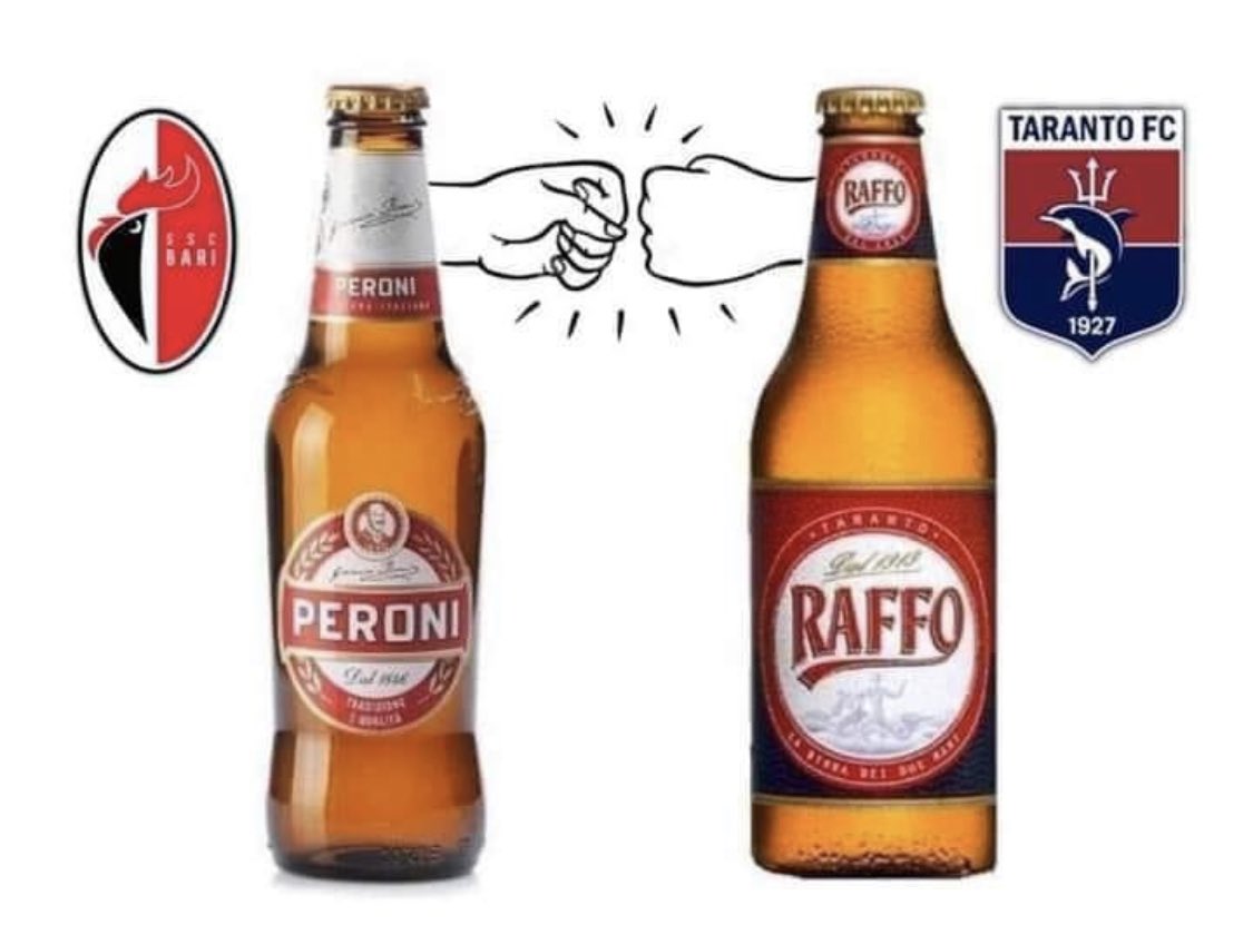 GiuLoSavio's tweet photo. @TarantoFC @BariCalcio @BirraRaffo @Birra_Peroni @SerieA @LegaProOfficial ci sarà da divertirsi https://t.co/Op18KHiIuD