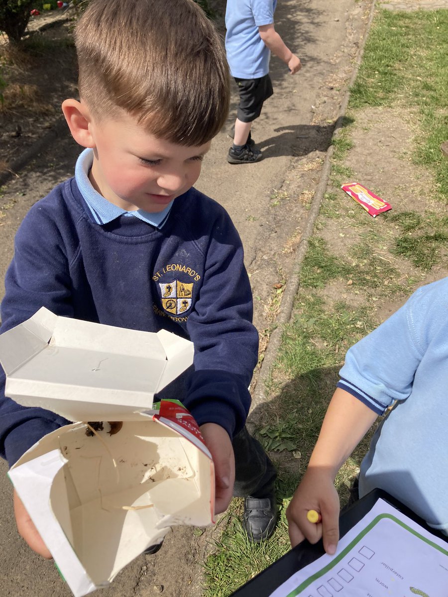 St_Leonards_RC's tweet photo. Acorn Naturalists: We enjoyed hunting for mini beasts this afternoon, reading the names of the ones we found and checking them off...some of us collected a few for Mrs Fearby to evict from the classroom at home time! #stleonardsacorn #stleonardsscience #inappropriatehabitats https://t.co/A6x0HvjAg8