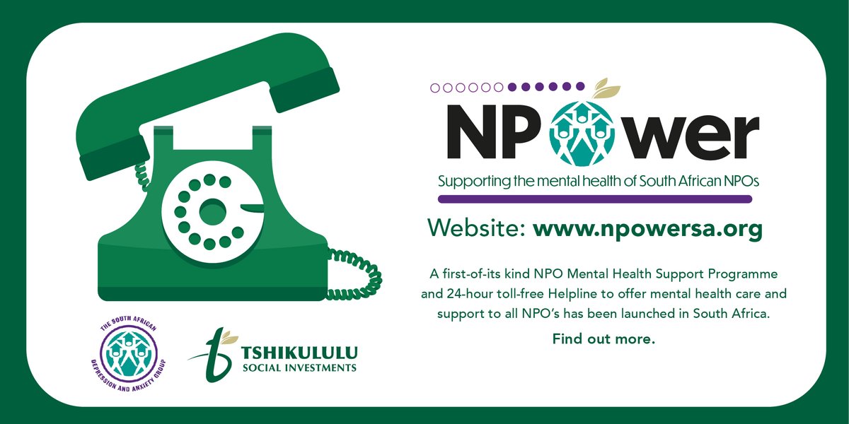 npowersa's tweet photo. Did you know that #NPOwersa has a whole page dedicated to resources specifically for NPO's?
Get these resources, webinars and more by clicking here:
https://t.co/VbLZ2DWKsS
#MentalHealthMatters
#NPOwered https://t.co/NfKvYOHZOo