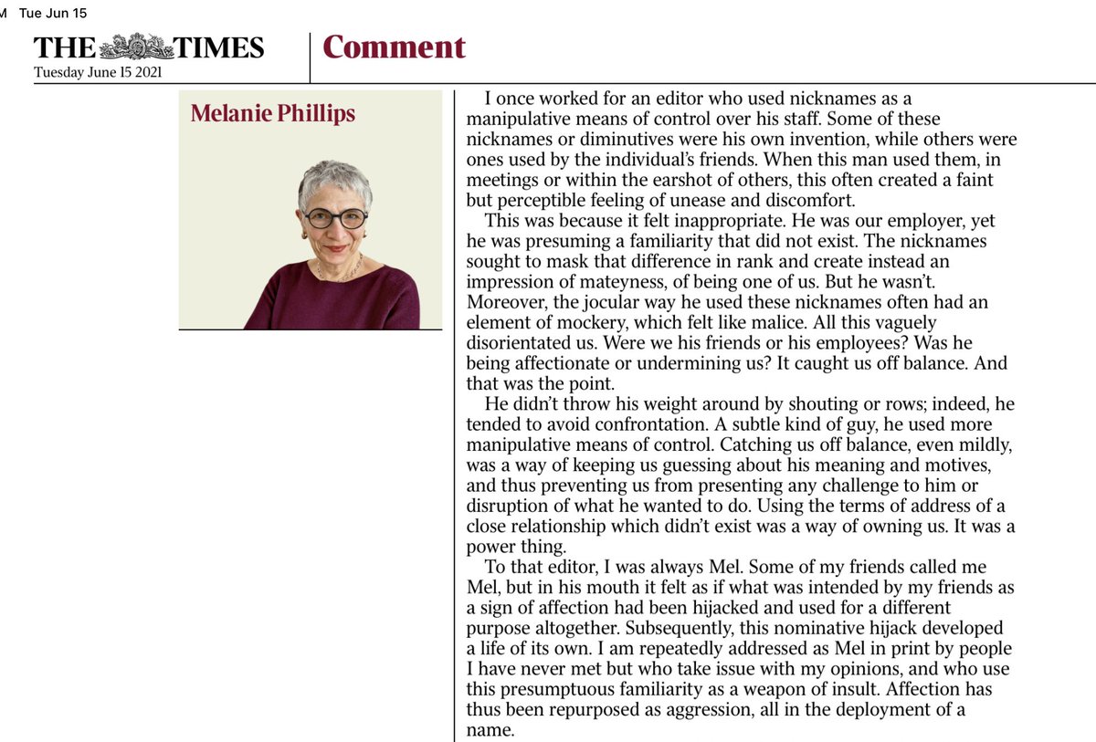 JenCarsonTaylor's tweet photo. Melanie Philips smashing it in today’s Times newspaper. Support quality journalism. I’ll leave this one screenshot with you.  #buyapaper 

> Liliet is a power play many will recognize. > 

https://t.co/EEZtrxm8vx https://t.co/18kVCnjmmt