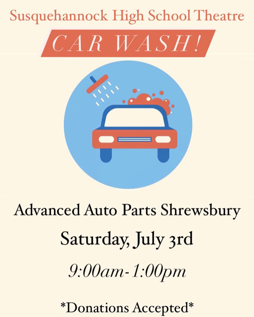 shsits4088's tweet photo. Save the date! Our ITS Troupe will be holding a car wash fundraiser at Advanced Auto Parts in Shrewsbury on Saturday, July 3rd from 9am-1pm! Tell your friends and family to come and support our theatre program! 🚙🧽🪣 https://t.co/xnoNRcZNU5