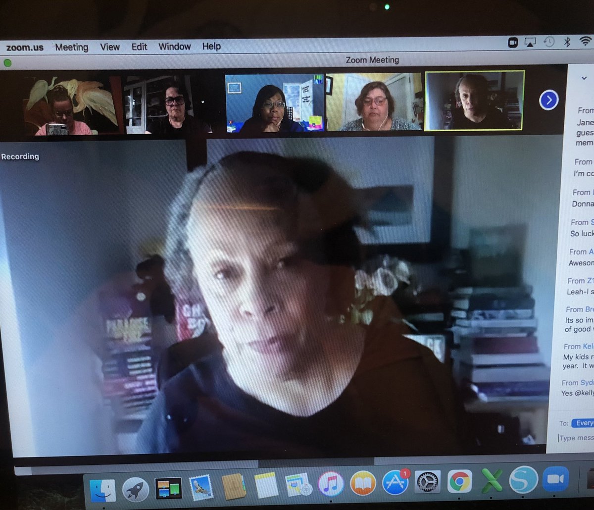 HeunLibrary's tweet image. What an honor to have @jewell_p_rhodes as our mystery guest to close out #JCPSLSA2021!