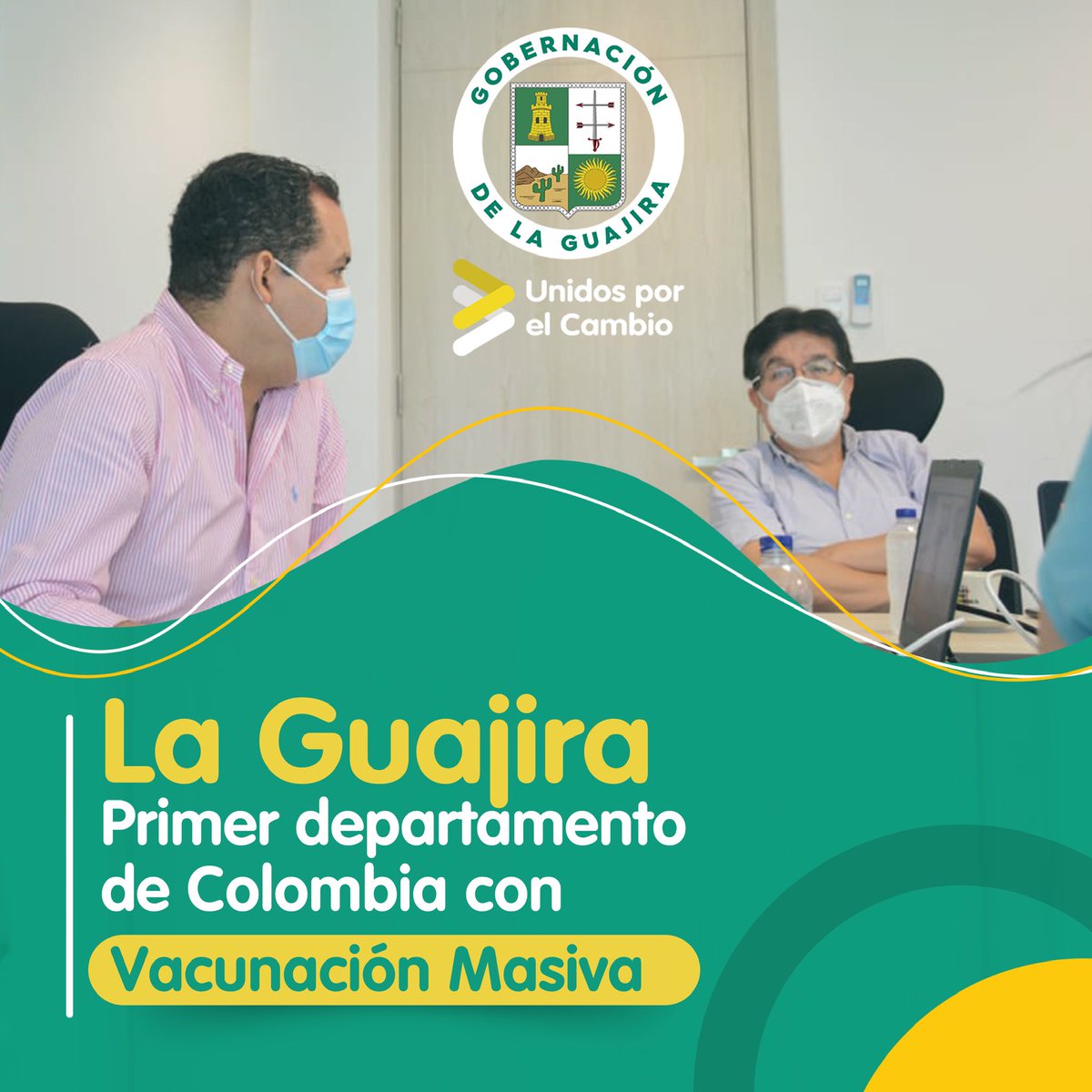 NemesioRoys's tweet photo. LA GUAJIRA PRIMER DEPARTAMENTO DE COLOMBIA CON VACUNACIÓN MASIVA https://t.co/LPpJmpxuVZ