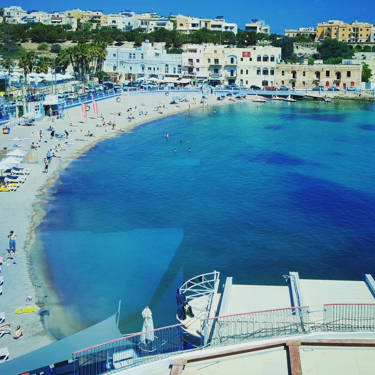 How I've missed this view!!! 😍😍😍 Good to be back in the office and good to be back at #gigbeach 😍😍😍 #deskview #cantbeattheview #work #backtowork #backtotheoffice #malta #mediterraneansea