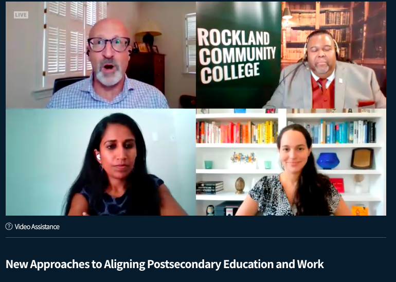 DavidAltstadt1's tweet photo. Call to action from @PresidentBaston, co-chair of @jfftweets #PolicyTrust: "Higher Ed is hitting the reset button. We cannot and should not go back!" #Onward to and #EquitableEconomicRecovery #JFFHorizons https://t.co/GRHEdCtekl