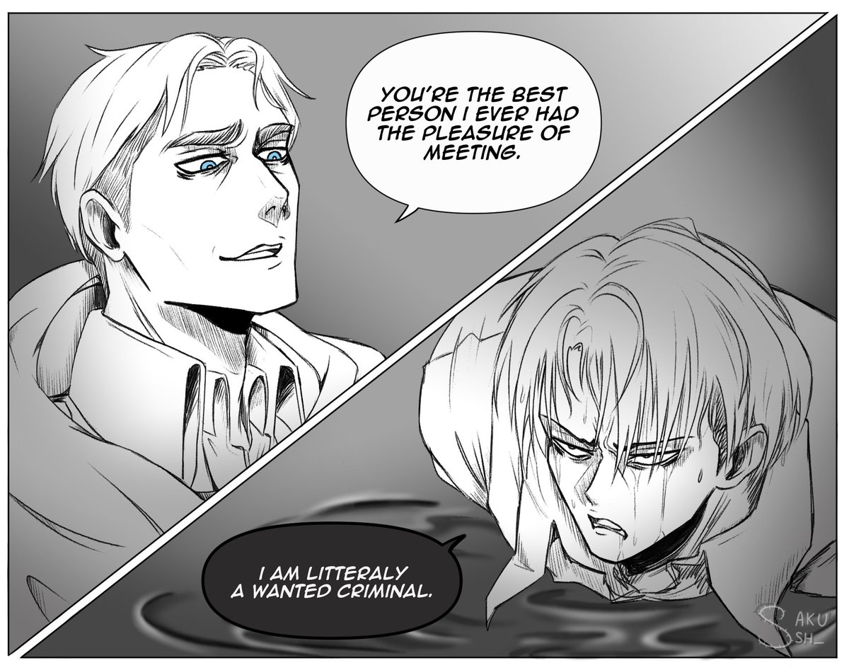 Sakuushh's tweet photo. This one's old but still--
I need to stop putting so much effort into dumb stuff like this..

#Eruri #ErwinSmith #LeviAckerman https://t.co/dCeyzP2ns6