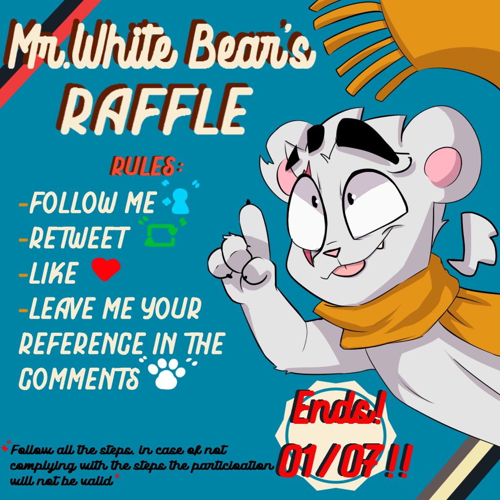 🌟+200 FOLLOWERS ART RAFFLE!‼

🔴take the opportunity to get a free drawing of u character! Thank you all for the support you give to this little artist

🔴read the steps to follow and participate!

🔴Prize: Full Render Waist up!
#furry #furryart #furryartist #art #artgiveaway