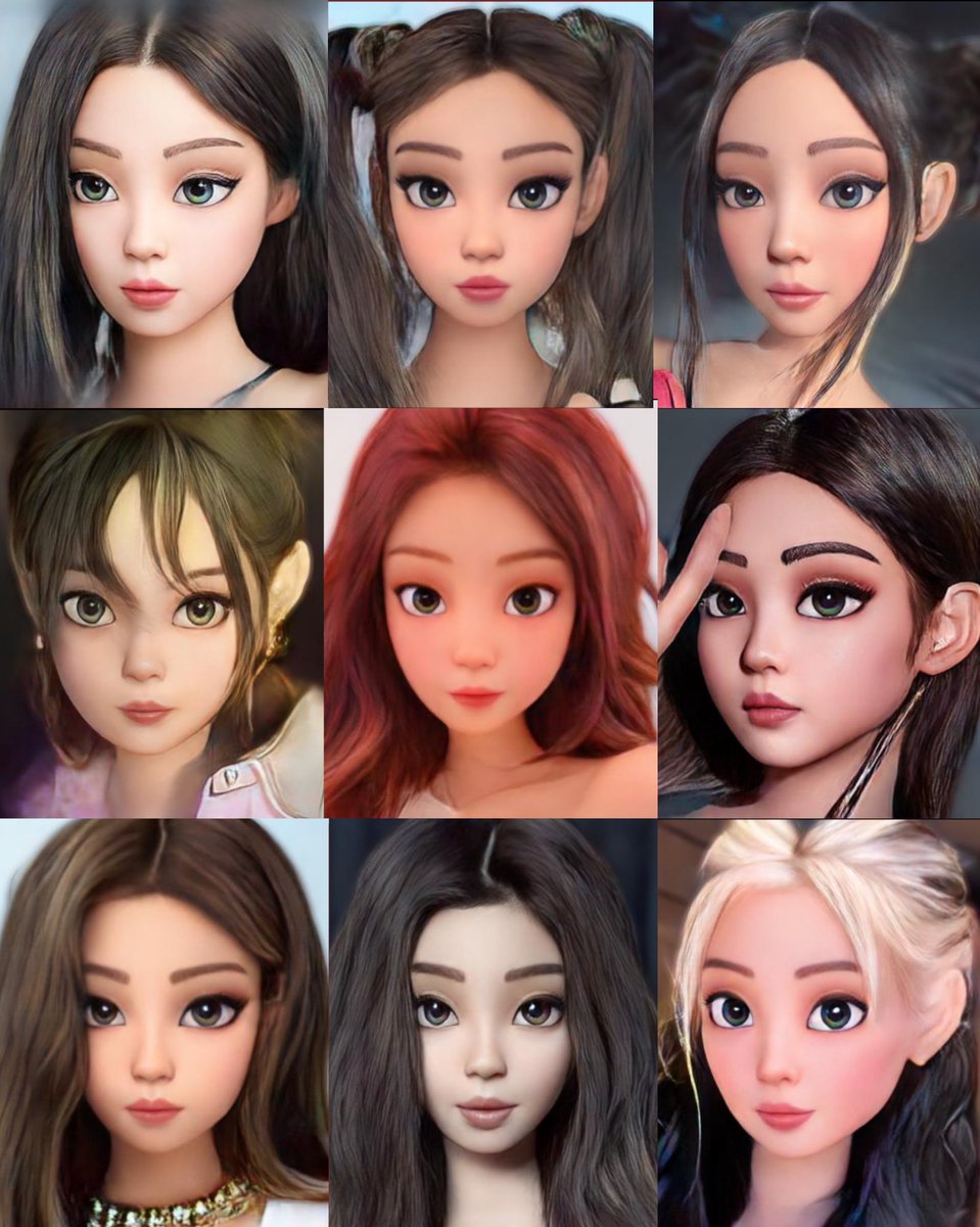 jennie as disney characters ✨