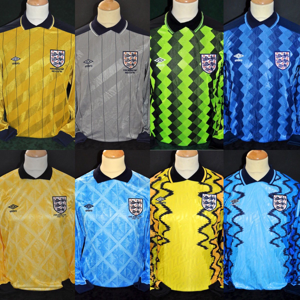 3LionsShirtbook's tweet image. As we’ve said before, The Three Lions Shirt book will have a chapter dedicated to history of Englands goalkeeper jerseys &amp;amp; include some of these…

From the collection of one of our co-authors, some @umbro 80s &amp;amp; 90s classics

#TheThreeLionsShirt #England #ThreeLions #umbro