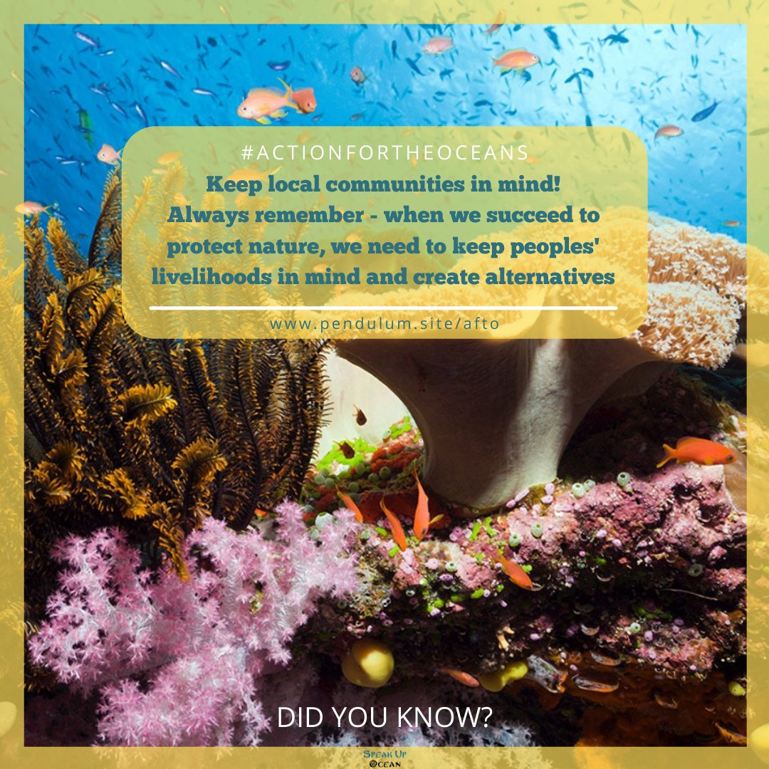 speakupocean's tweet photo. MPAs are seen as effective tools of conservation. A well managed MPA can allow fish populations to recover in the absence of human pressure. As fish size and numbers increase within the MPA, they spill out into the surrounding areas, thereby increasing catches for local fishers. https://t.co/U6vu6tguew