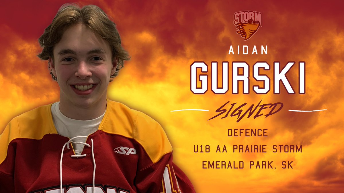 🌪STORM SIGNING🌪

We have signed defenceman Aidan Gurski. 

He is from Emerald Park, Sask. 

Welcome to the Storm! 

#StormHockey