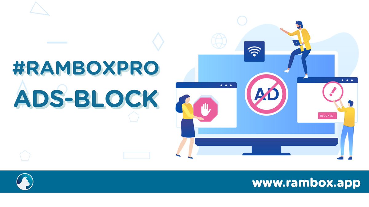 ramboxapp's tweet photo. Ads-block, avoid unwanted ads and pop-ups🚫🆙💻.
With #RamboxPro you can choose to block all ads for each app and it gives you 30 days free subscription, no credit card required😉
Download the app at the linkweb https://t.co/AE70mSc3C0 https://t.co/tYEbT6dtvl