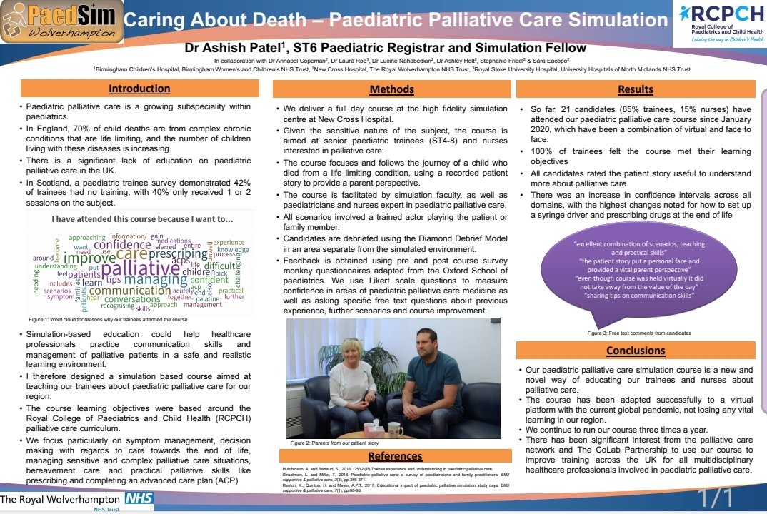 RWT_paedsimed's tweet photo. Our team are so proud to be part of the @RWT_NHS clan at the @RCPCHtweets annual conference and to present posters of our hard work over the past 2 years 😊

#RCPCH2021 #whatcovid #simforthewin #waittillyouseewhatwehaveplanned https://t.co/31fWJt4V6g