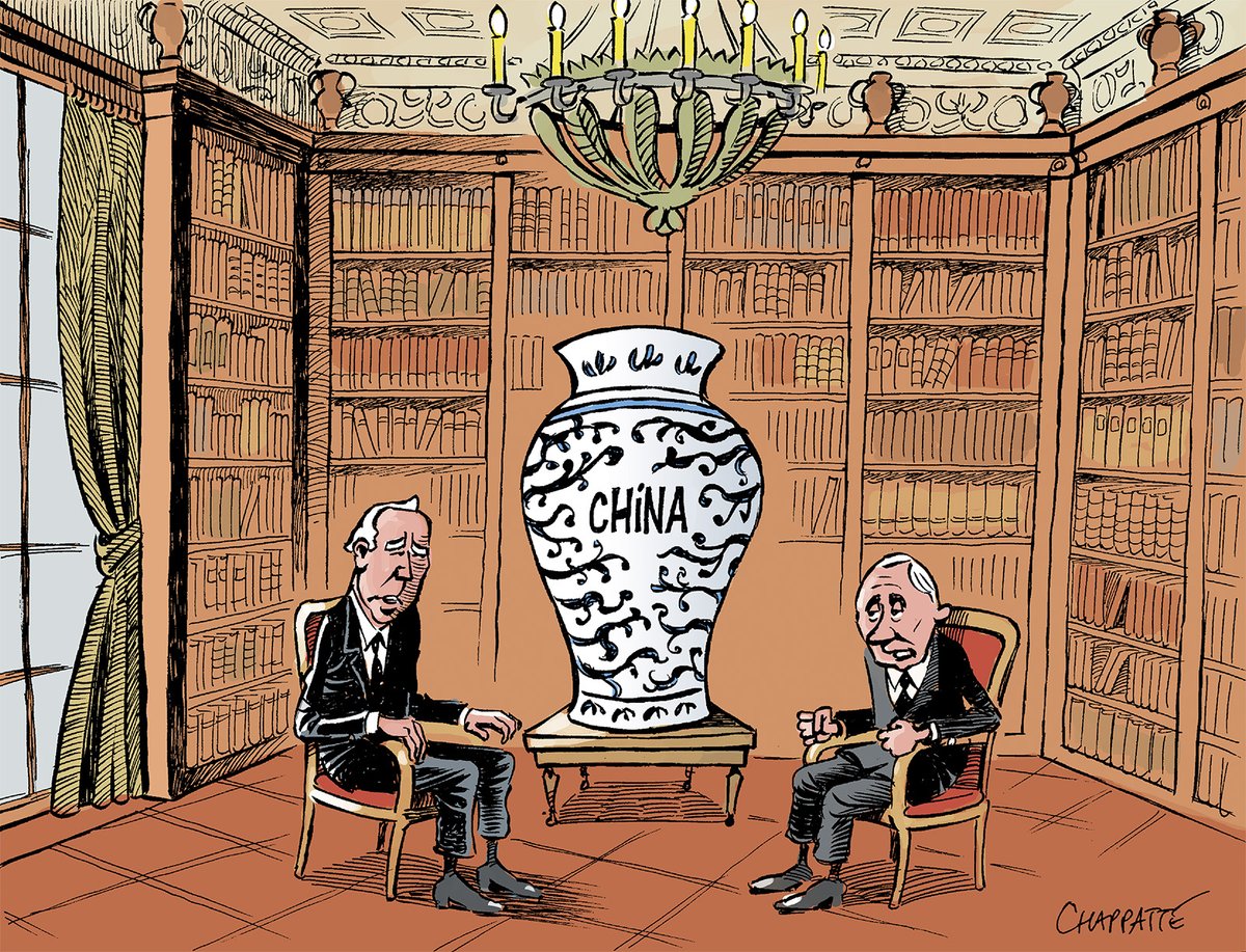 Biden meets Putin  #bidenputin  - © Chappatte in Le Temps, Switzerland > chappatte.com/en/images/bide…