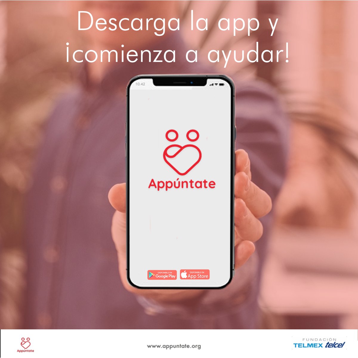 ¿Sabes qué es Appúntate? Te invitamos a que nos conozcas la forma más fácil de ayudar. Conoce como: 📲 iOS: apple.co/2J5sTrl 📲 Android: bit.ly/2WRBLpg