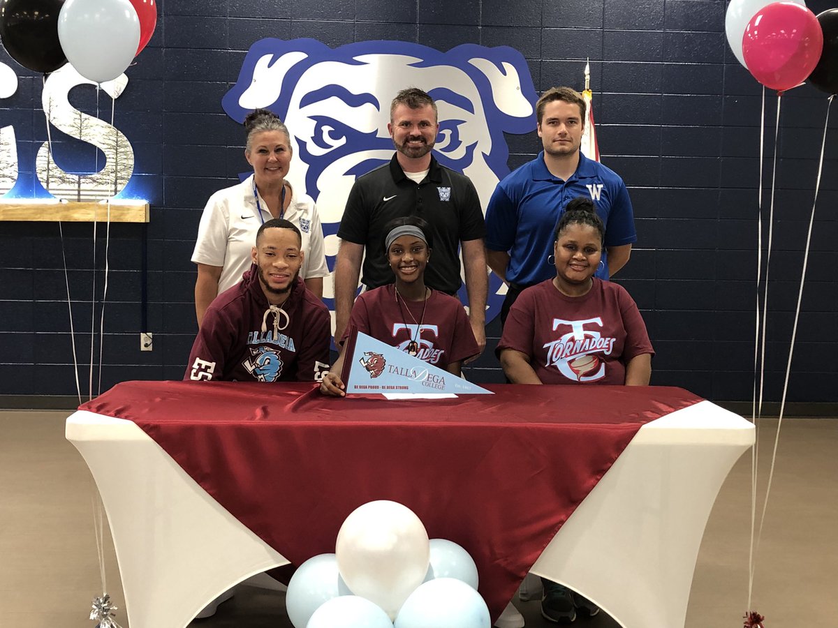 We are so proud of Jasmine and Jada! Jasmine signed to @TalladegaColleg track team and Jada signed to @SouthernUnionSC to play basketball! Way to make @Winterboro_High proud! #exceptional