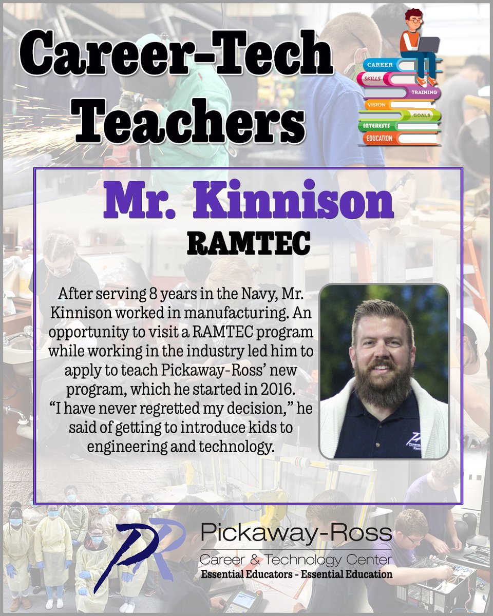 PickawayRossCTC's tweet photo. It's #CareerTechTuesday and throughout the Summer we are going to highlight our awesome career-tech teachers!

Meet #CareerTechTeacher Josh Kinnison, RAMTEC.

#PRCTCProud #CareerTechOhio #CTEWorks https://t.co/v1Elo9zhTn