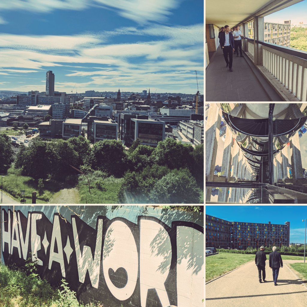 katejosephs's tweet image. #ParkHill on a glorious day ☀️ Great way to cap off a busy and productive visit to #Sheffield for @HomesEngland chair Peter Freeman and team #teamsheffield