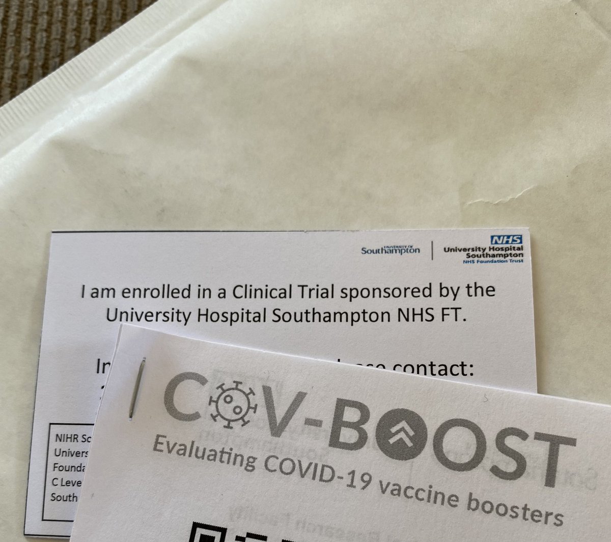 Gen Southgate (@gensouthgate) on Twitter photo 3rd vaccine of the year as a <a href="/CovBoost/">Cov-Boost</a> study participant! Please consider registering for the study if you’ve had both vaccines: covboost.org.uk
A slick, friendly team to guide me through the process, thank you <a href="/katrinacathie/">Katrina Cathie 💙</a> <a href="/SouthamptonBRC/">NIHR Southampton BRC</a> <a href="/UHSFT/">University Hospital Southampton 💙</a> #VaccinesSaveLives 3rd vaccine of the year as a <a href="/CovBoost/">Cov-Boost</a> study participant! Please consider registering for the study if you’ve had both vaccines: covboost.org.uk
A slick, friendly team to guide me through the process, thank you <a href="/katrinacathie/">Katrina Cathie 💙</a> <a href="/SouthamptonBRC/">NIHR Southampton BRC</a> <a href="/UHSFT/">University Hospital Southampton 💙</a> #VaccinesSaveLives