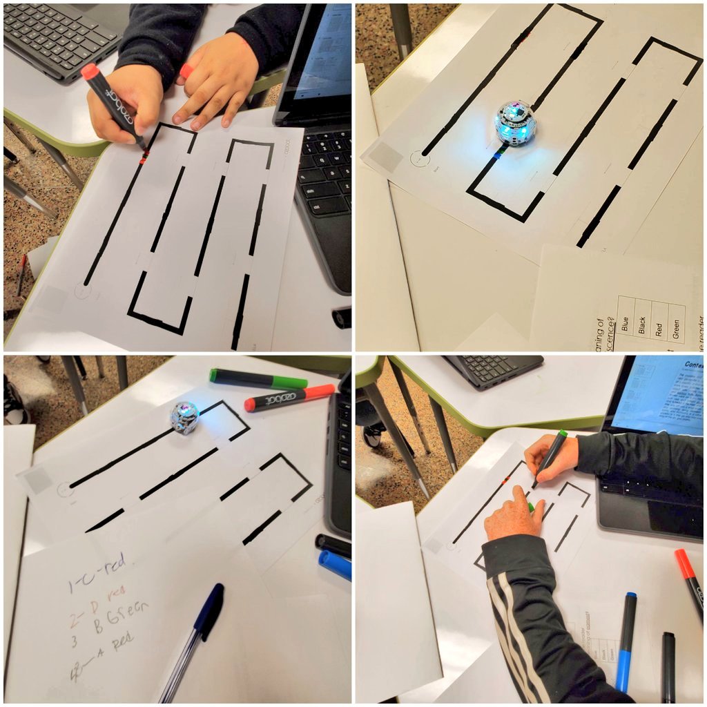 #SummerLearning 🏝🌞is in full swing @wilsonyoungms! ⭐#StationRotation @Ozobot @genially_en @EcisdOPT