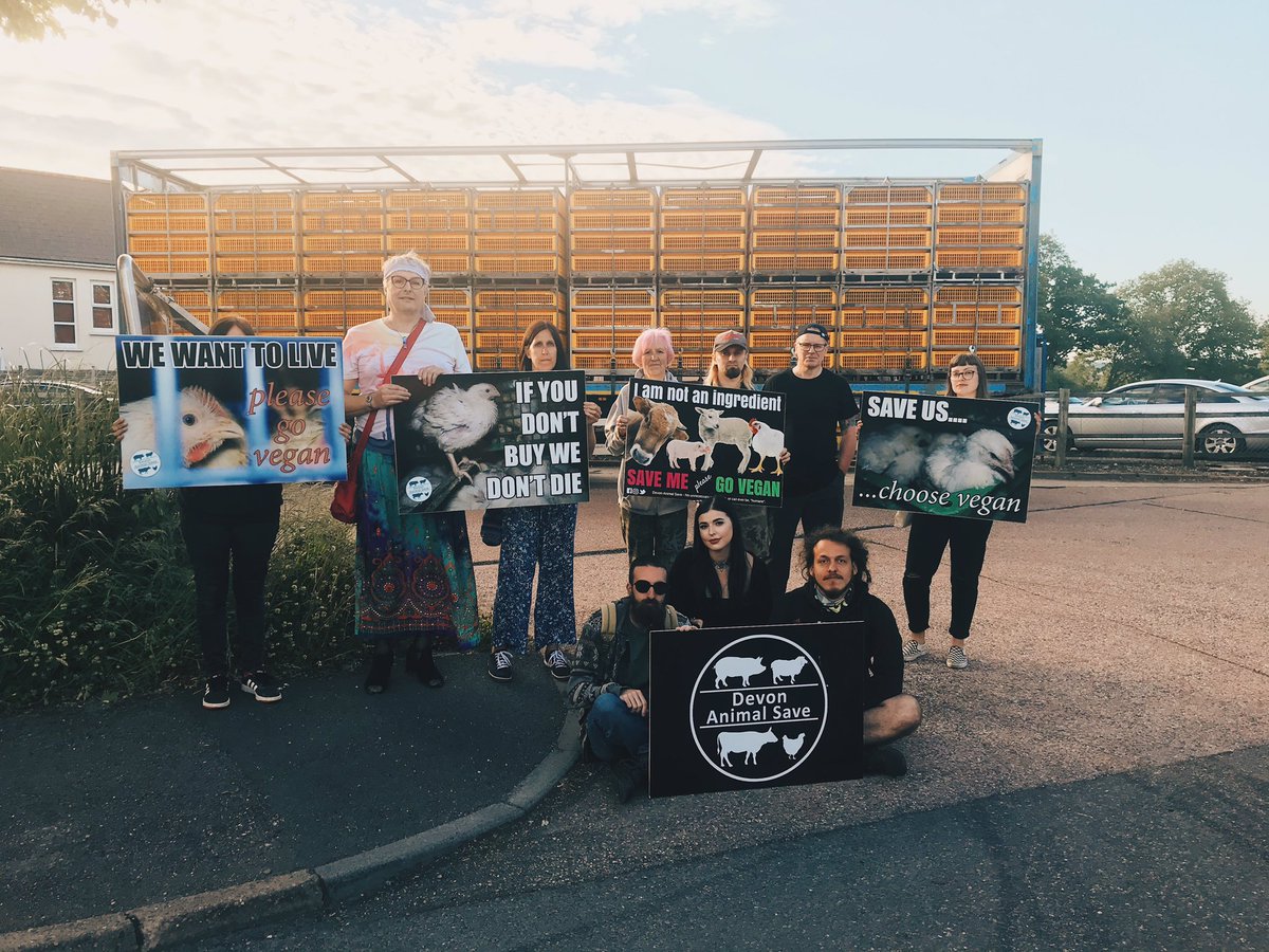DevonAnimalSave's tweet image. Some of the team from this evenings vigil at 2 Sisters in Willand #slaughterhouse #bearingwitness #chickens #veganforthem #everylifematters #animalrightsactivism #choosekindness #govegan #savemovement #2sisters #veganactivists #makeakinderworld #bevegan #animalrights #vegan