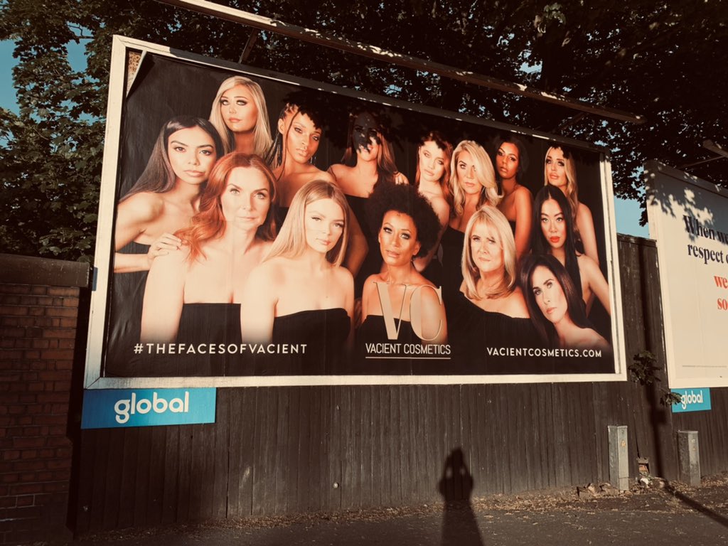 It makes me do a little happy dance seeing our work in print, this big 🥰 Photography, retouch, design and print prep by us on the #FacesOfVacient campaign for Vacient Cosmetics 💫