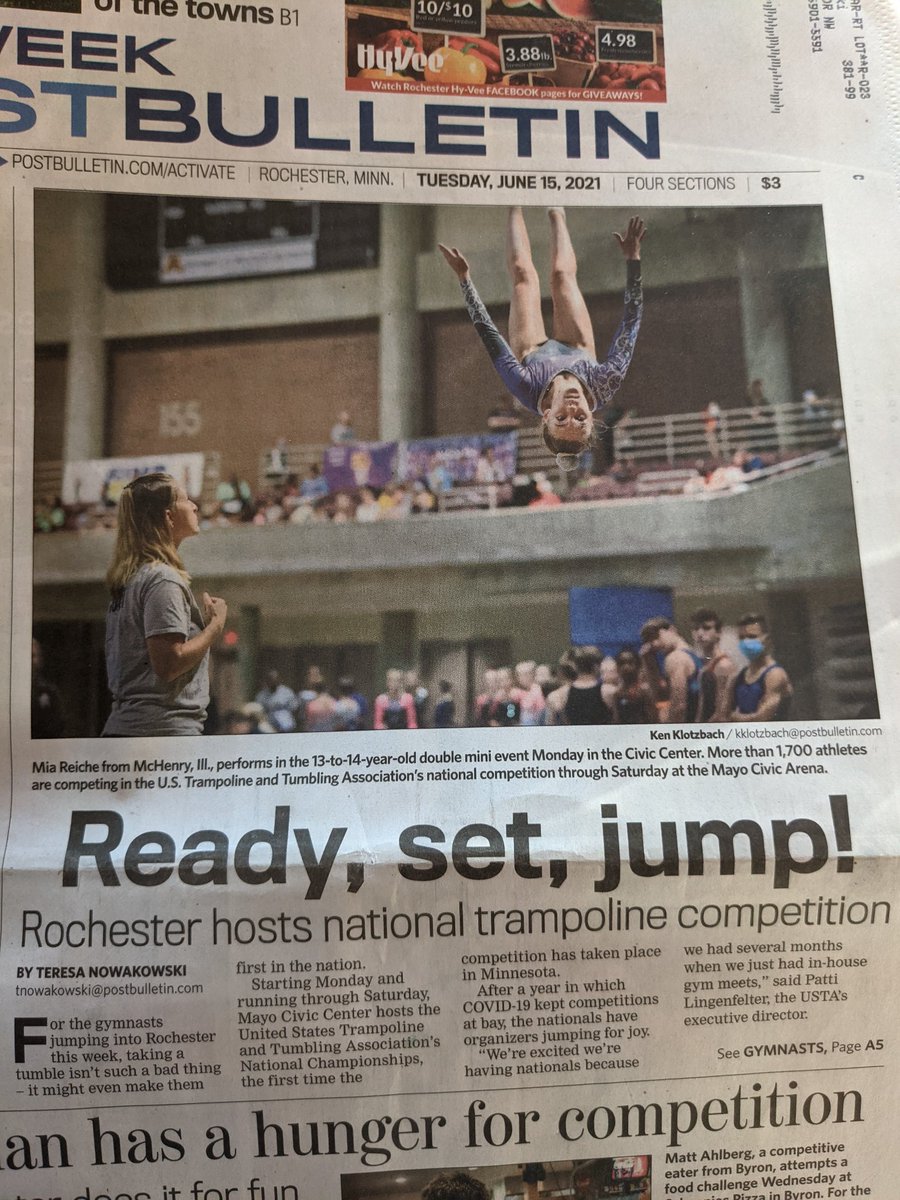 guess whose corny headline and pun-littered story made the front page !!