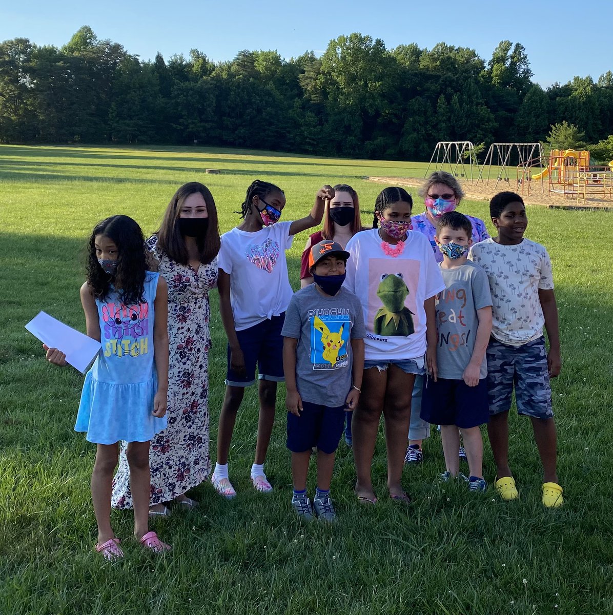 Ms. Marks and her friends celebrated a successful year of distance learning and great friendships. ❤️