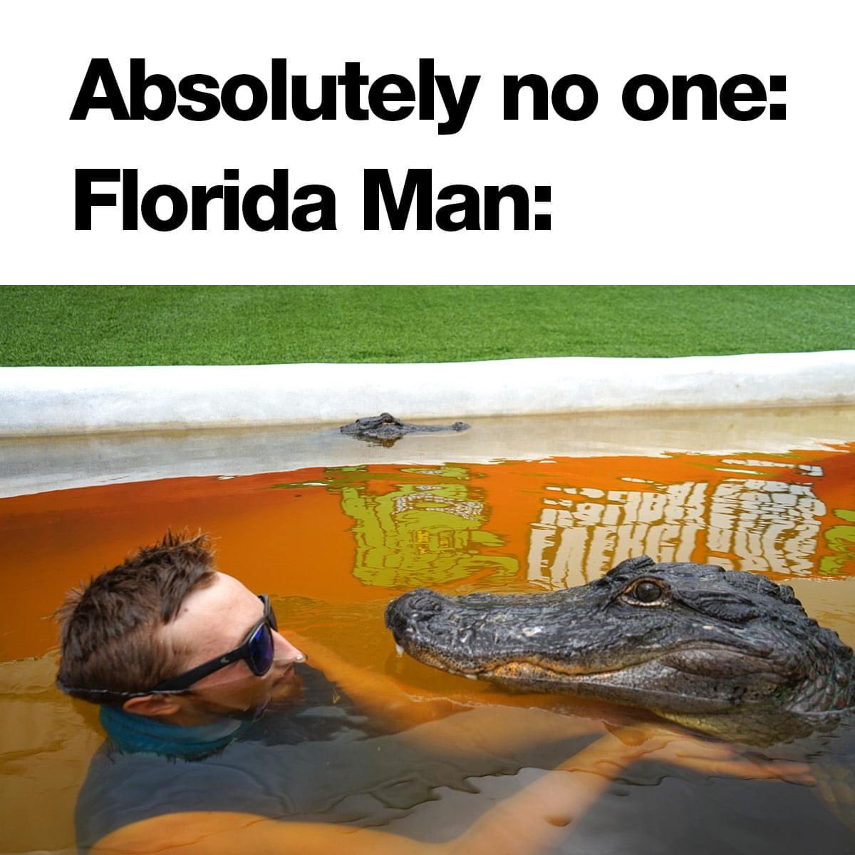 everglades's tweet photo. Our very own Florida Man Snakeaholic havin' a little fun with the gators in our world-famous pit! 😃🐊 #evergladesholidaypark #floridaman #everglades #gatorboys #alligator #reptile #reptiles #wildlife #nature #animals #florida #fortlauderdale #lovefl #snakaholic #pythonhunter https://t.co/Uae5E13px6