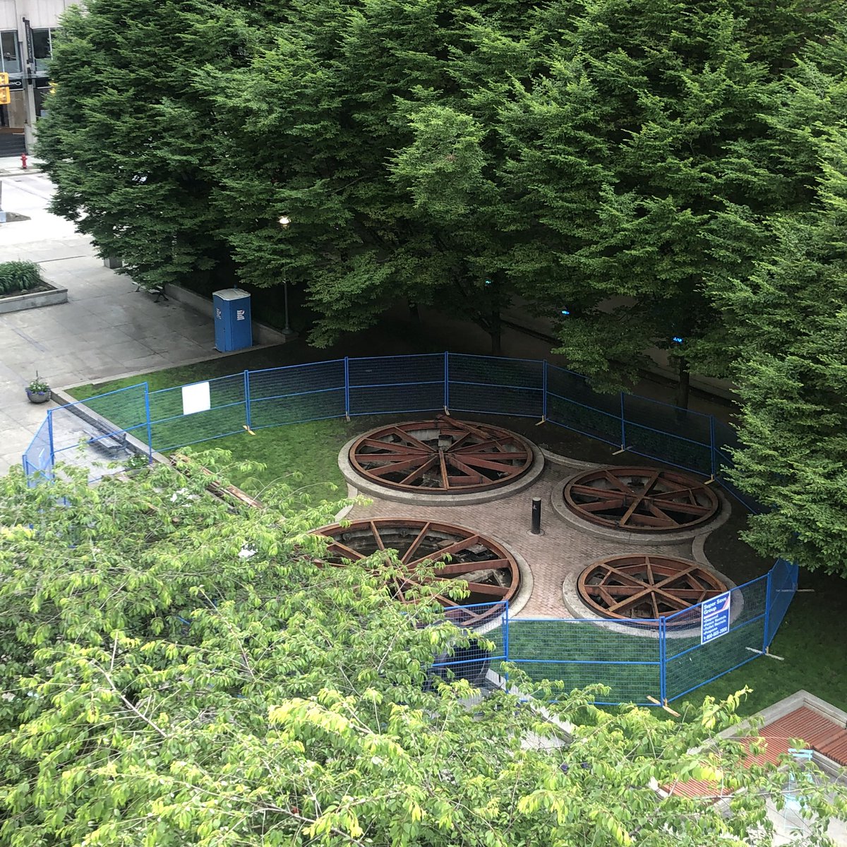 electricyvr's tweet photo. Any one know the future of the rotating #lot19 #publicart that is now disassembled? @EasyParkVan https://t.co/W5xSSGCdLM
