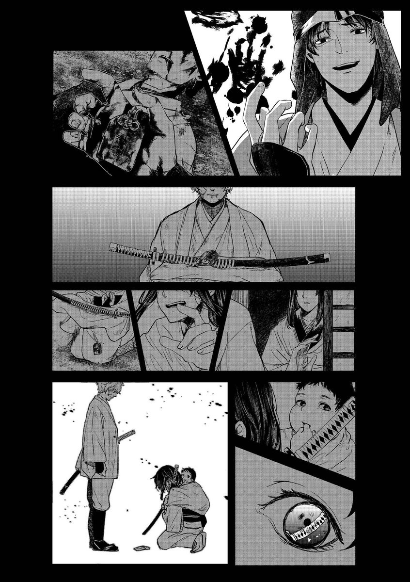 過去作品を描きなおさして再録本作ろうとし始めたのが数年前で、データぶっ飛ばしちゃったところか復元した結果またペン入れしなおさなきゃいけなかったりするんだけど、3年前が一番画力高くて死ぬ。そしてこれが初描き辰馬さんだった。ちな過去作「続く列車の中で」に追加してるシーンです。