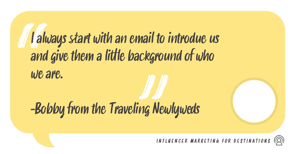 for_influencer's tweet photo. Bobby and Alli from the @travelingnewlyweds share their process and success stories from pitching destinations on episode 8! Influencers, do you start with an email or a phone call for your first point of contact? #influencermarketing #travelinfluencer

https://t.co/8dWFQAAJEl https://t.co/PFFq8JjCJ4