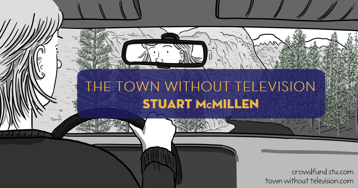 stuart_mcmillen's tweet photo. My latest comic: The Town Without Television. About the last town in Canada to get television, and the @UBCPsych researchers who studied the impact of TV on the community.
Read via https://t.co/xNpt8awh9o
#notel #TownWithoutTelevision #TannisMacBeth #Canada #BritishColumbia https://t.co/x8JSO15XiD