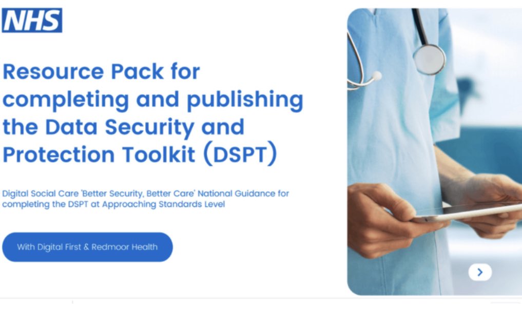 redmoorhealth's tweet photo. #CareHomes &amp; #SocialCare Managers – Have you completed the #DSPT yet? Find out how our Resource Pack can help you complete it! https://t.co/JBUSKVaGX8