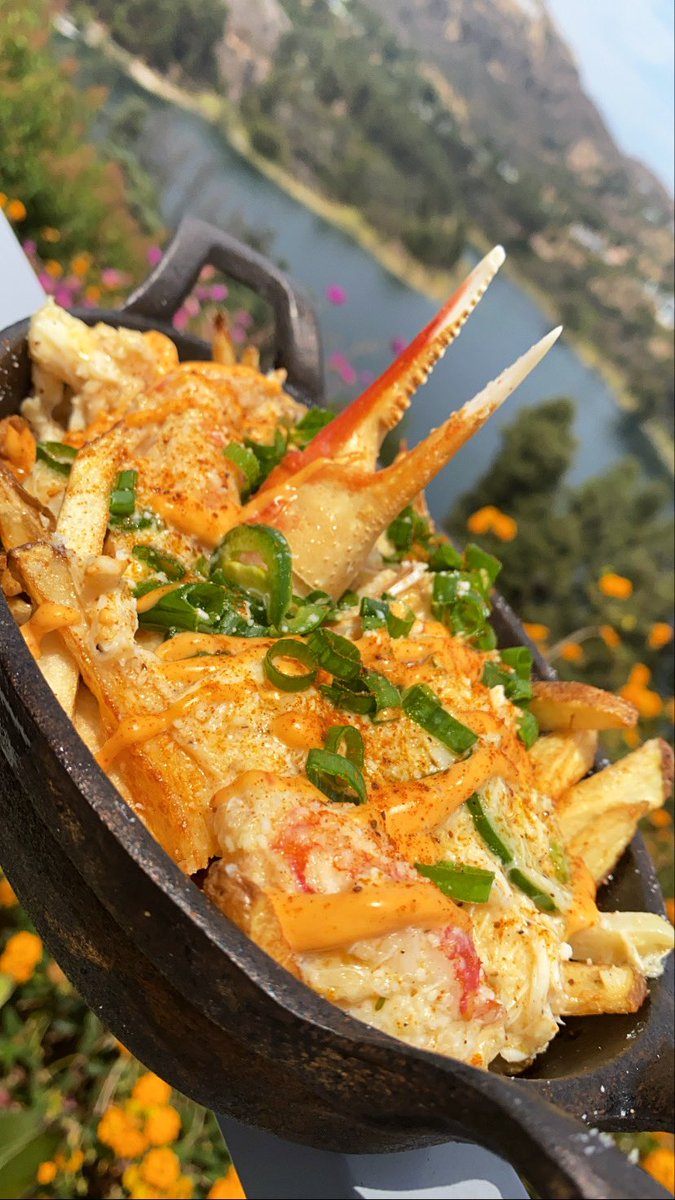 ChefCBo's tweet photo. Handcut old bay fries w/ a Spicy Parmesan garlic cream crab sauce to go over the top….#DateAChef… https://t.co/y8iKdudW2O
