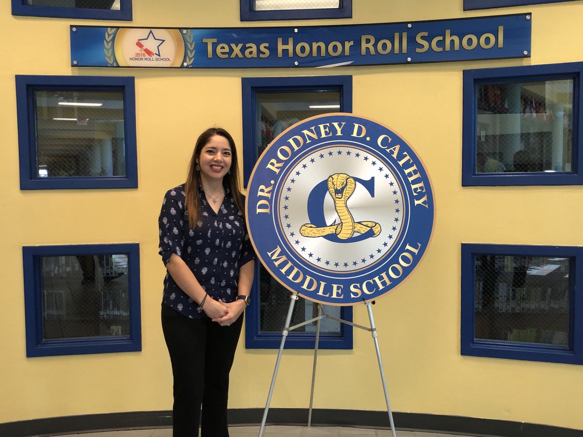 cobras047's tweet photo. It is my pleasure to announce Mrs. Monica Garza as the new Assistant Principal for Cathey Middle School.  It’s a great day to be a Cobra! https://t.co/A8onipdgqT