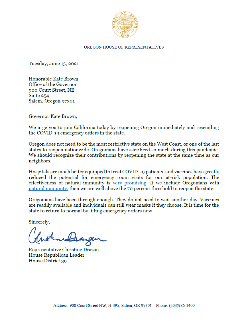 TheBillPost's tweet photo. @dilleradollar @nytimes House Republicans are demanding Gov. Brown change this tune. Join with our partner to the south. Here is letter to the Governor from our leader. #orpol #orleg #orgov #OpenOregon https://t.co/WY9hMDK0f6