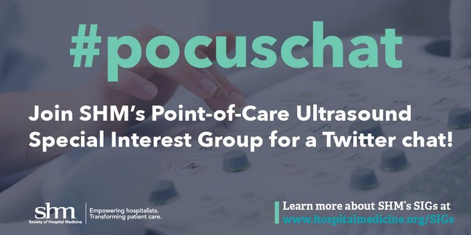 Are you in? Join Us! *Wed, June 16th 4p EST *POCUS Webinar on US Guided Procedures + Procedure Service *Link: bit.ly/POCUSchat Speakers: Dr. Ria Dancel @ria_dancel Dr. Ricardo Franco Ask your Qs. Should be fun & informative discussion! #POCUSchat @SocietyHospMed