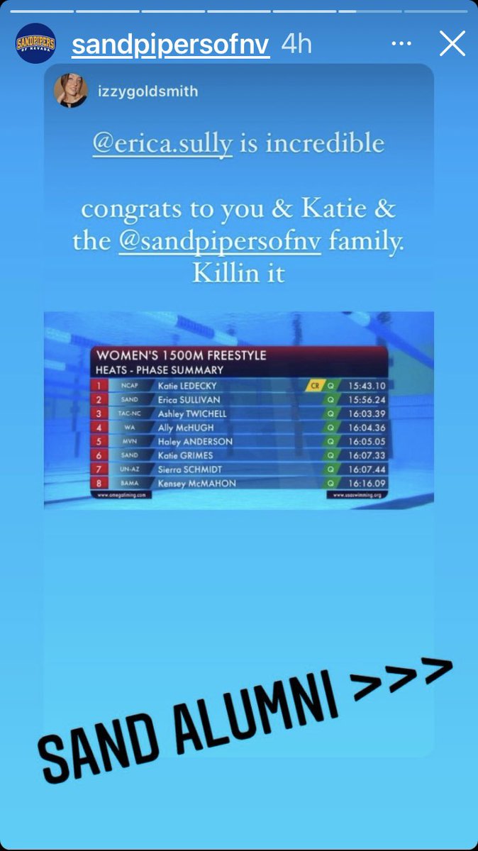 Palo Verde HS, CCSD (@paloverdehs_nv) on Twitter photo ‘18 Palo alumni <a href="/erica_sully/">Erica Sullivan</a> crushes it in the 1500 today. She has a great shot at making the olympics. We will be cheering for you tomorrow. ‘18 Palo alumni <a href="/erica_sully/">Erica Sullivan</a> crushes it in the 1500 today. She has a great shot at making the olympics. We will be cheering for you tomorrow.