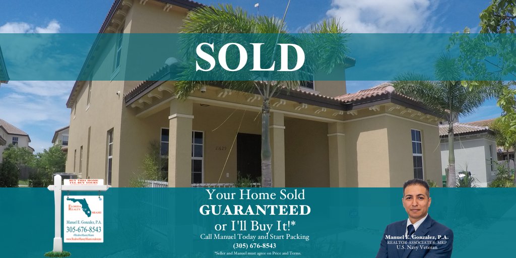 RealtorMannyMIA's tweet photo. SOLD for 100% of Asking Price in Homestead, FL
If you or anybody you know is looking to get their home SOLD FAST and for TOP DOLLAR with the LEAST AMOUNT of HASSLE, call Manuel at (305) 676-8543 and Start Packing!
#RealtorMannyMiami #MiamiRealEstate #MilitaryAgent #Sold https://t.co/HiImMo2Lwd
